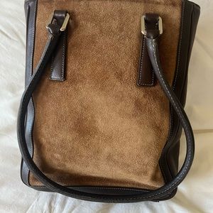 Coach suede tote bag